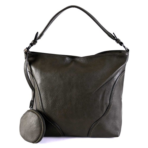 Дамска чанта от висококачествена еко кожа в зелен цвят 2158