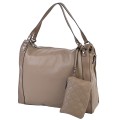 Дамска чанта от висококачествена еко кожа в бежов цвят Код: 2226-1