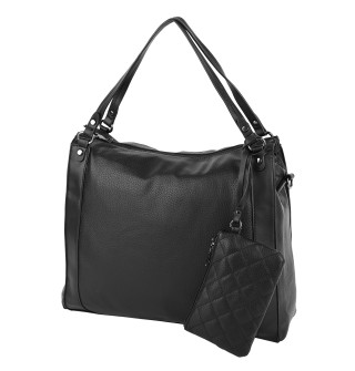 Дамска чанта от висококачествена еко кожа в черен цвят Код: 2226-1