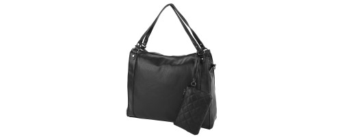 Дамска чанта от висококачествена еко кожа в черен цвят Код: 2226-1