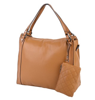 Дамска чанта от висококачествена еко кожа в кафяв цвят Код: 2226-1