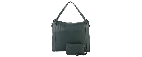 Дамска чанта от висококачествена еко кожа в зелен цвят Код: 2226-1