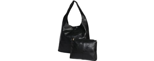 Дамска ежедневна чанта от еко кожа в черен цвят. КОД 20232