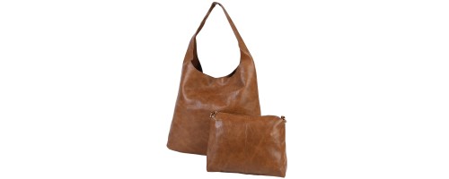 Дамска ежедневна чанта от еко кожа в кафяв цвят. КОД 20232