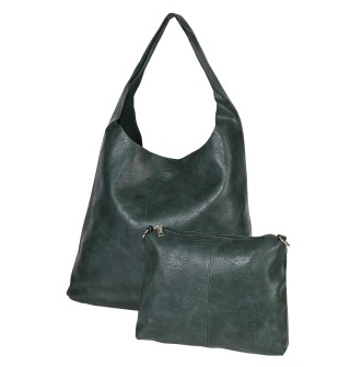 Дамска ежедневна чанта от еко кожа в зелен цвят. КОД 2226