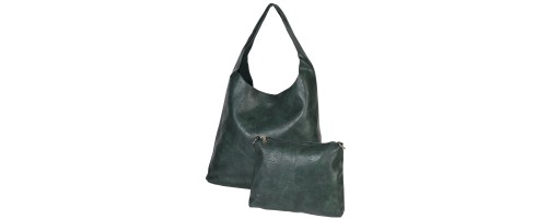 Дамска ежедневна чанта от еко кожа в зелен цвят. КОД 20232