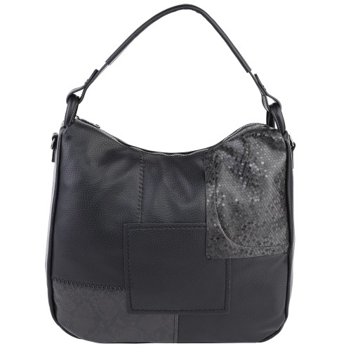 Дамска чанта от еко кожа в черен цвят. Код: 2249-3