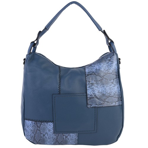 Дамска чанта от еко кожа в син цвят. Код: 2249-3