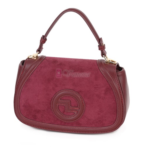 Малка дамска чанта от висококачествена еко кожа в цвят бордо. Код: CE227