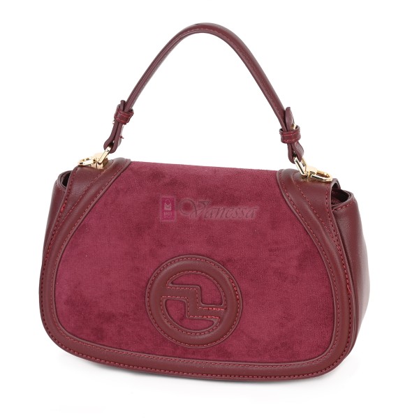 Малка дамска чанта от висококачествена еко кожа в цвят бордо. Код: CE227