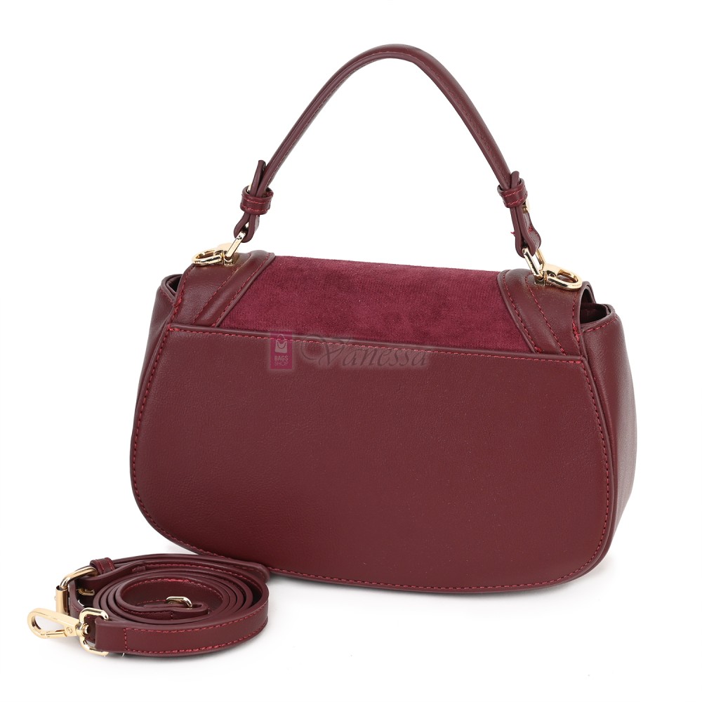Малка дамска чанта от висококачествена еко кожа в цвят бордо. Код: CE227