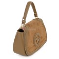 Малка дамска чанта от висококачествена еко кожа в тъмнобежов цвят. Код: CE227