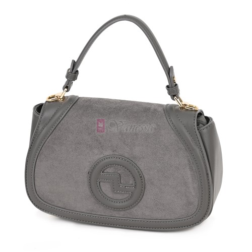 Малка дамска чанта от висококачествена еко кожа в сив цвят. Код: CE227