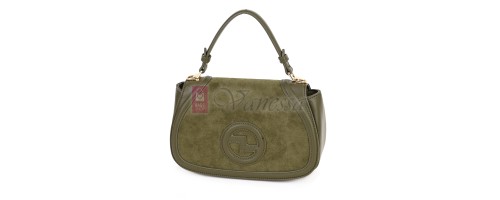 Малка дамска чанта от висококачествена еко кожа в зелен цвят. Код: CE227