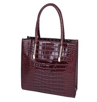 Дамска елегантна чанта от еко кожа в цвят бордо. Код:  2306