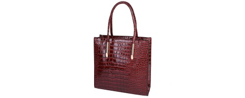 Дамска елегантна чанта от еко кожа в червен цвят. Код:  2306