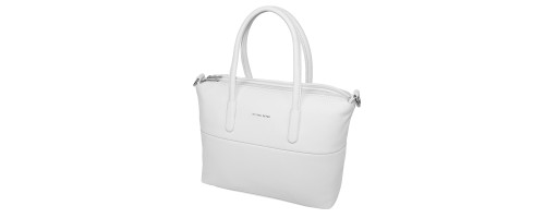 Дамска чанта от висококачествена еко кожа в бял цвят. Код: 23073