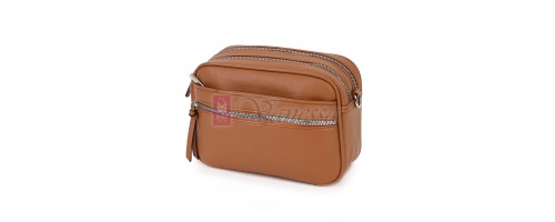  Дамска чанта от екологична кожа в кафяв цвят. Код: AP2312