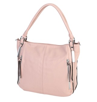  Дамска чанта от еко кожа в розов цвят. Код: 2372