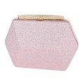 Вечерна дамска чанта от текстил в розов цвят. Код: 238