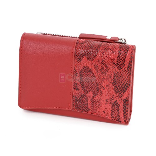 Малко дамско портмоне от еко кожа в червен цвят Код: 2416