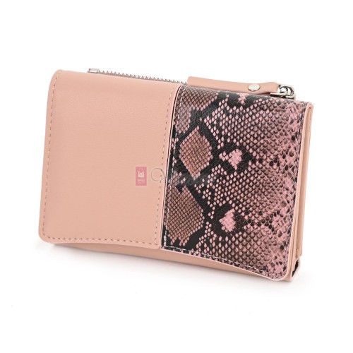 Малко дамско портмоне от еко кожа в розов цвят Код: 2416