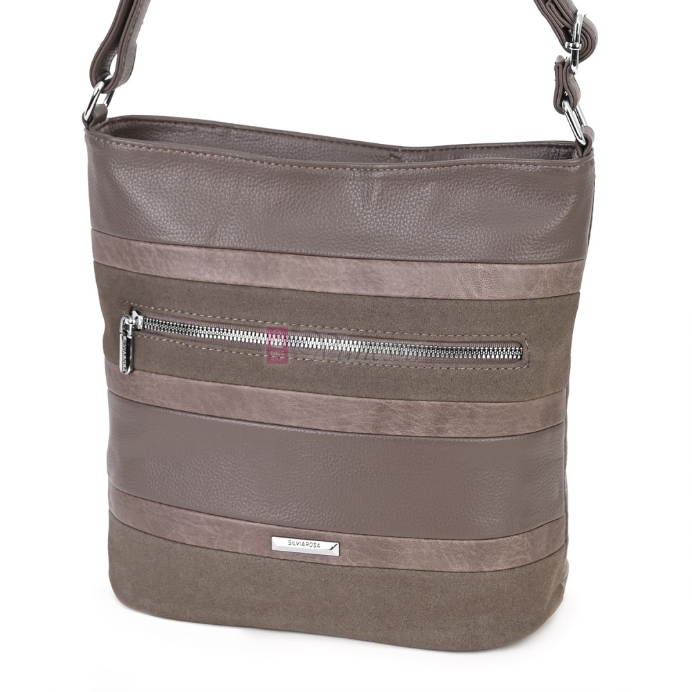 Дамска ежедневна чанта от екологична кожа, в бежов цвят Код: 25-018