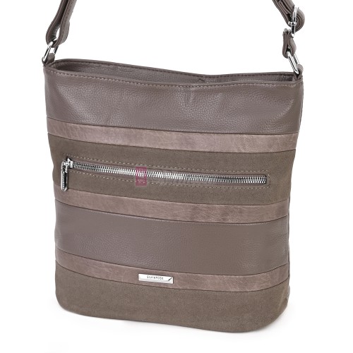 Дамска ежедневна чанта от екологична кожа, в бежов цвят Код: 25-018