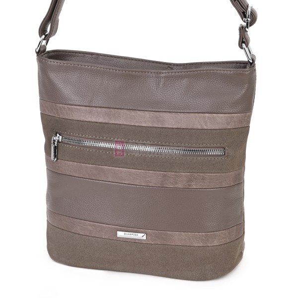 Дамска ежедневна чанта от екологична кожа, в бежов цвят Код: 25-018