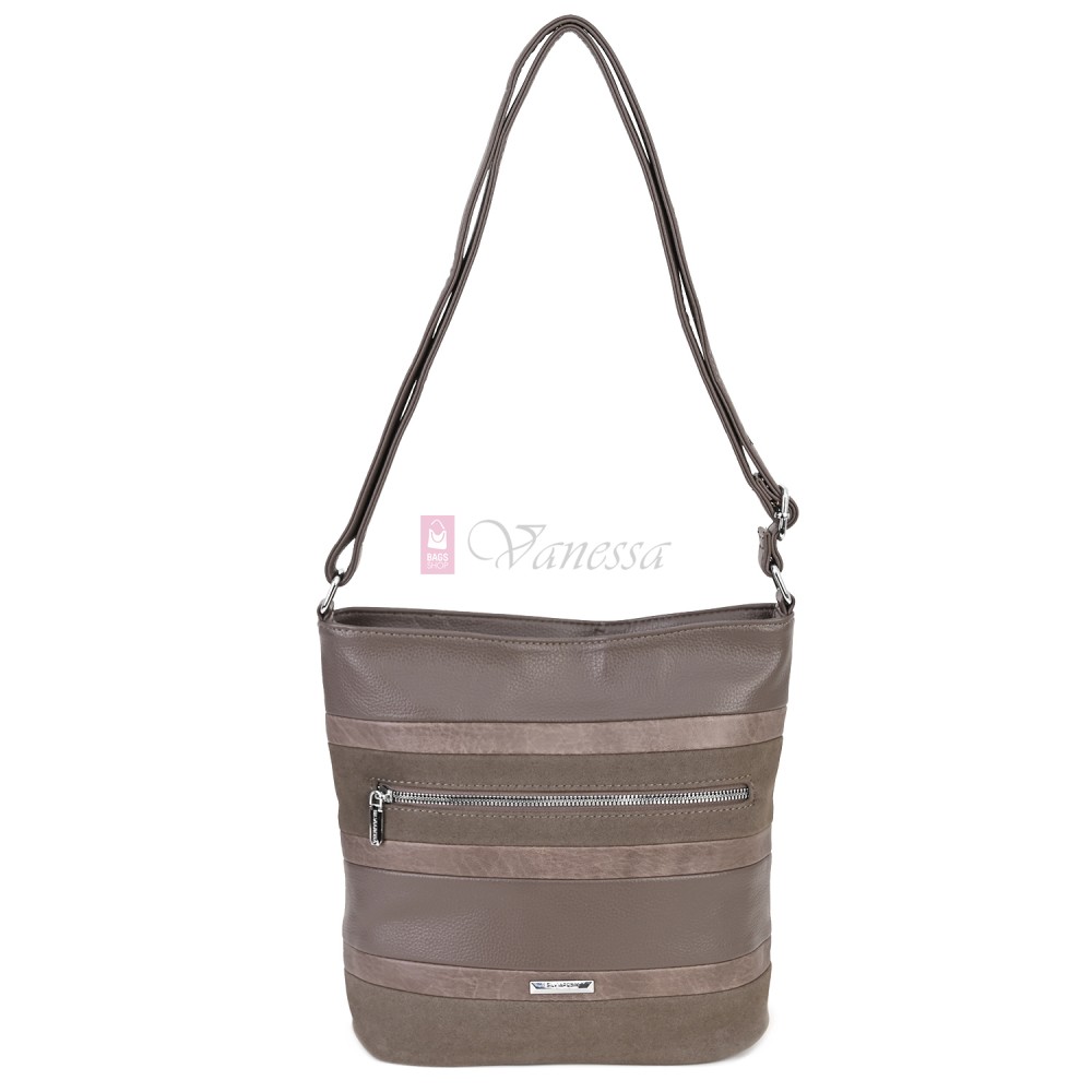 Дамска ежедневна чанта от екологична кожа, в бежов цвят Код: 25-018