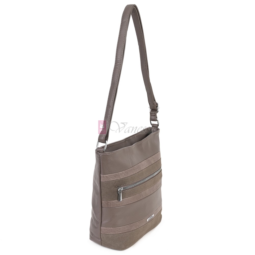 Дамска ежедневна чанта от екологична кожа, в бежов цвят Код: 25-018