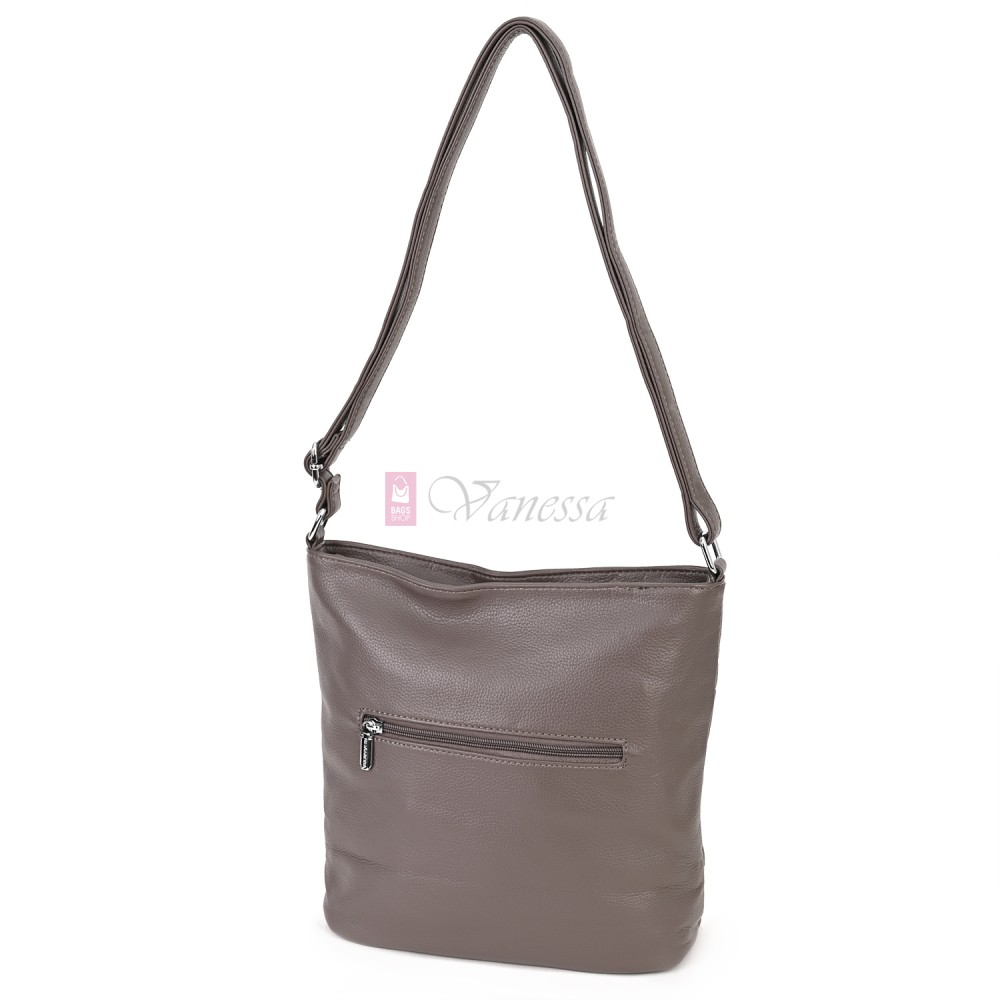 Дамска ежедневна чанта от екологична кожа, в бежов цвят Код: 25-018