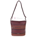 Дамска ежедневна чанта от екологична кожа, в цвят бордо Код: 25-018