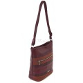 Дамска ежедневна чанта от екологична кожа, в цвят бордо Код: 25-018
