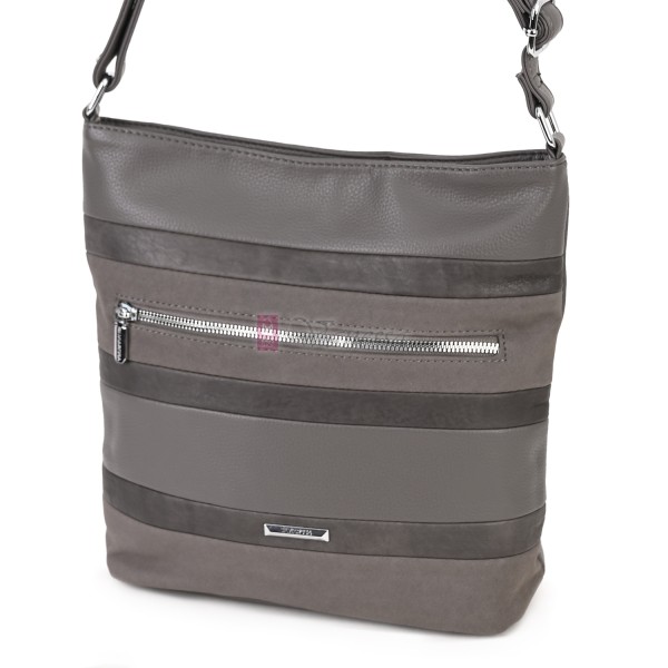 Дамска ежедневна чанта от екологична кожа, в сив цвят Код: 25-018