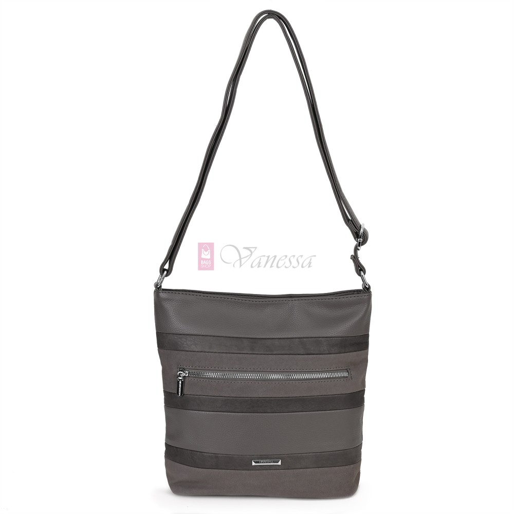 Дамска ежедневна чанта от екологична кожа, в сив цвят Код: 25-018