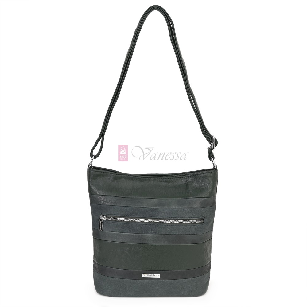 Дамска ежедневна чанта от екологична кожа, в зелен цвят Код: 25-018