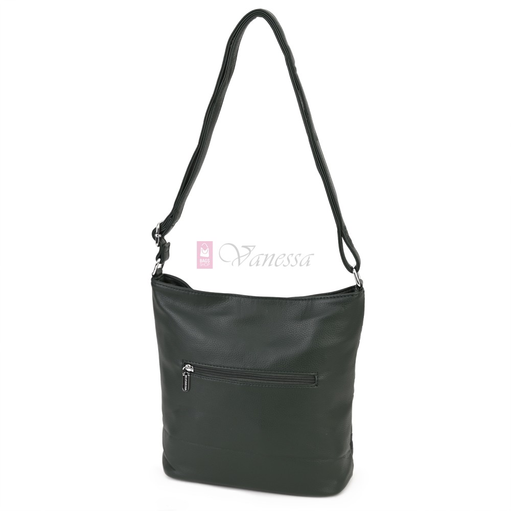 Дамска ежедневна чанта от екологична кожа, в зелен цвят Код: 25-018