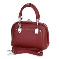 Малка дамска чанта от еко кожа, в цвят бордо. Код: 2554