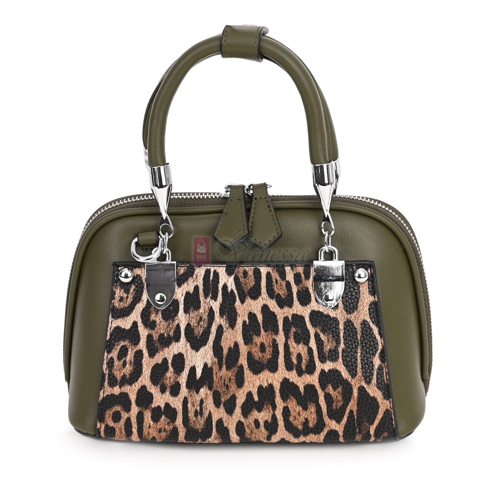 Малка дамска чанта от еко кожа, в зелен цвят. Код: 2554