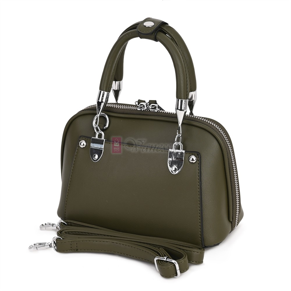 Малка дамска чанта от еко кожа, в зелен цвят. Код: 2554