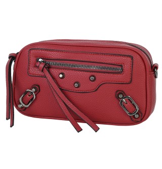  Дамска чанта от еко кожа в червен цвят. Код: 257