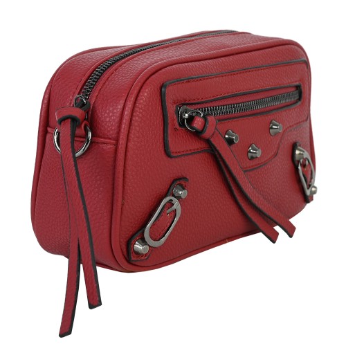 Дамска чанта от еко кожа в червен цвят. Код: 257