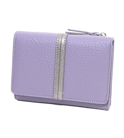 Дамско портмоне от висококачествена еко кожа в лилав цвят. КОД: 2711