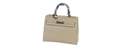 Елегантна дамска чанта от еко кожа в бежов цвят Код: 2886