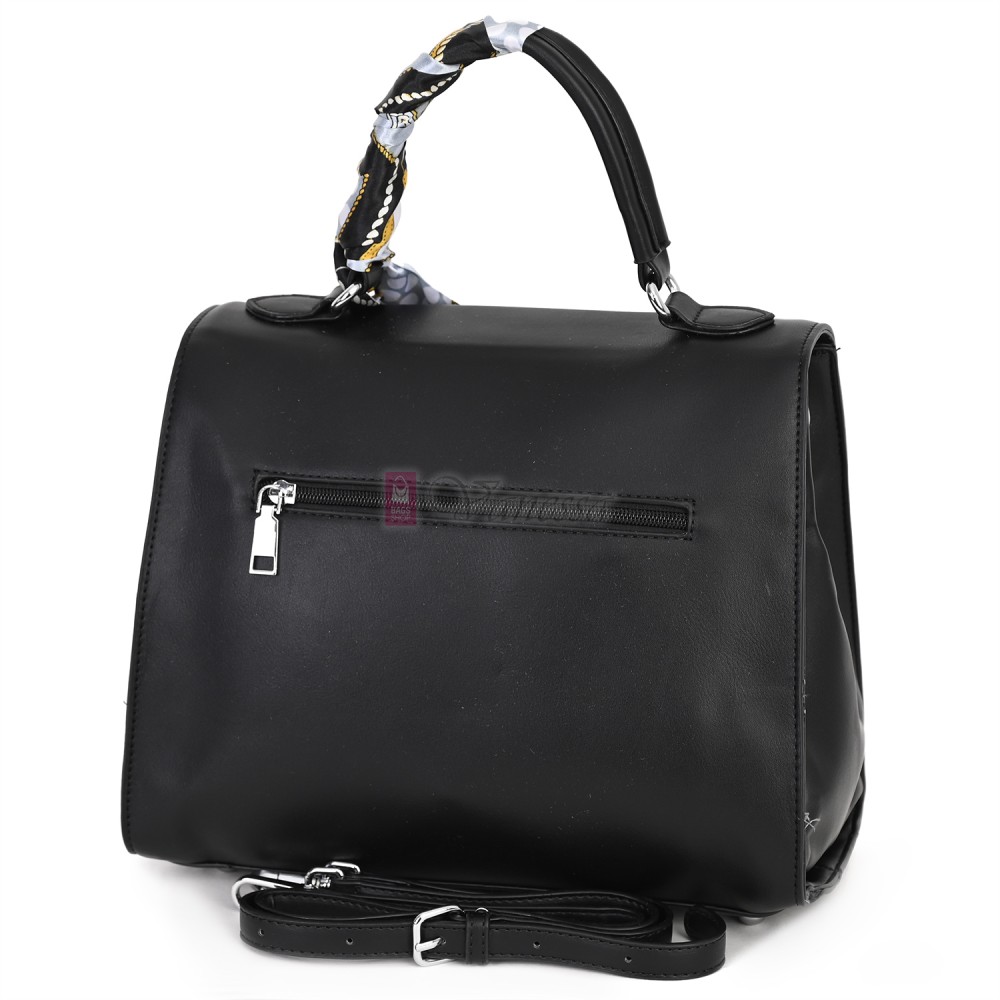  Дамска чанта от висококачествена еко кожа в черен цвят. Код: 2886