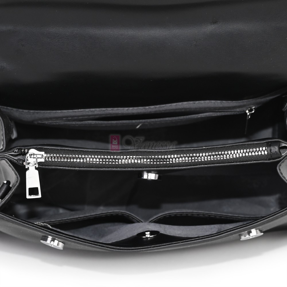  Дамска чанта от висококачествена еко кожа в черен цвят. Код: 2886