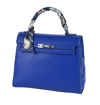 Елегантна дамска чанта от еко кожа в син цвят Код: 2886