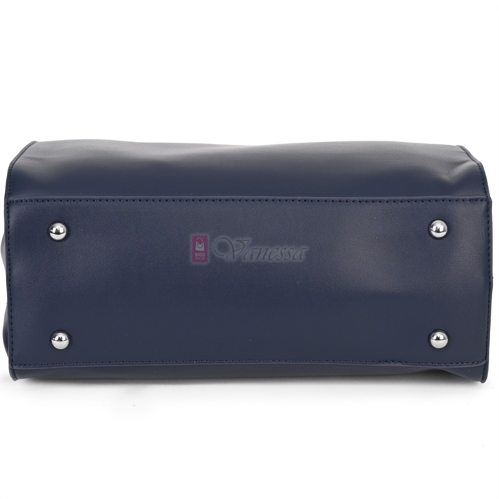  Дамска чанта от висококачествена еко кожа в тъмносин цвят. Код: 2886