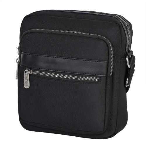 Мъжка чанта от текстил в черен цвят. Код: 3063